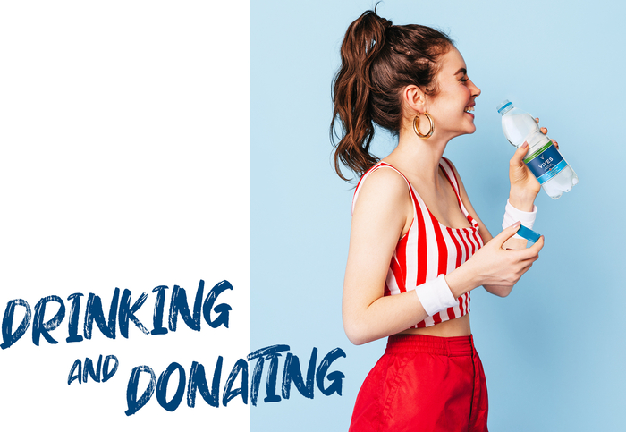 Drinking and donating - Vives Mineral Water